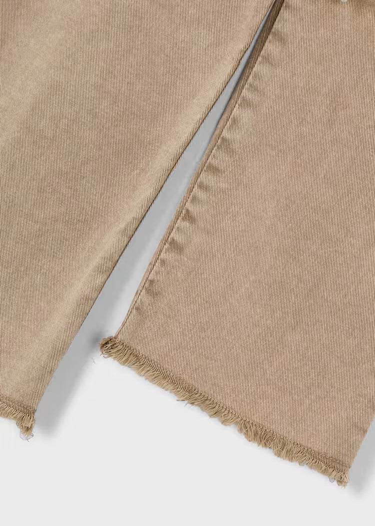 MAYORAL WIDE LEG TWILL PANTS - BEIGE