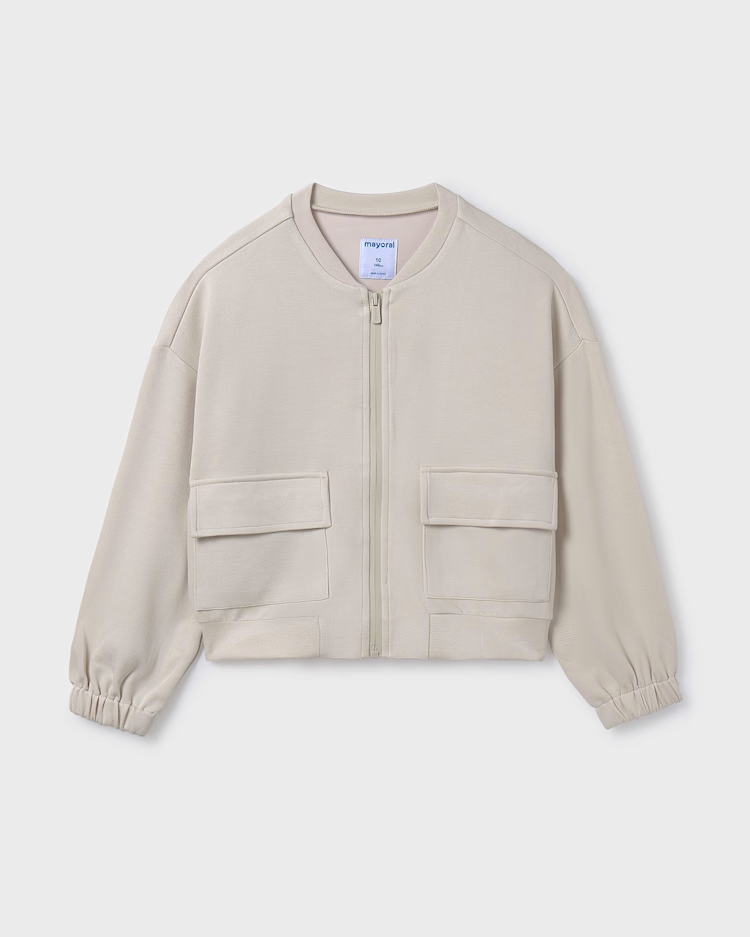 MAYORAL ZIP UP SWEATER - SAND