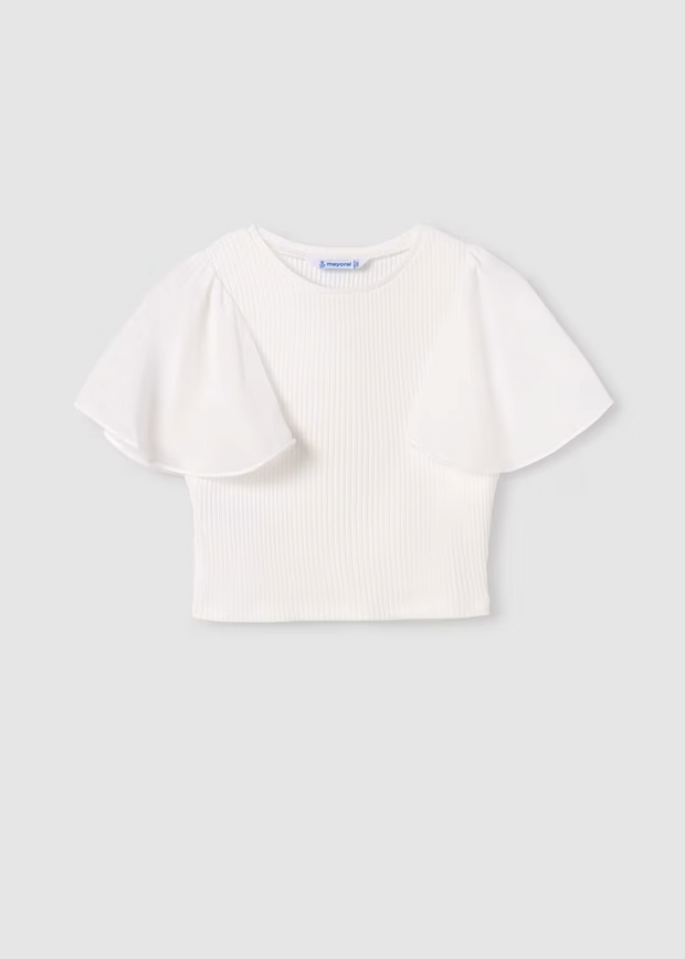 MAYORAL RIBBED TEE - WHITE