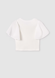 MAYORAL RIBBED TEE - WHITE