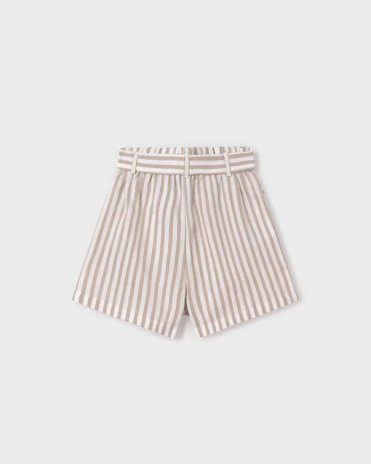 MAYORAL STRIPED SHORTS - BEIGE