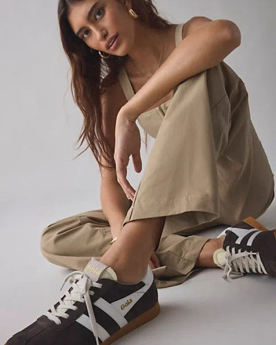 GOLA ELAN TRAINER SNEAKERS - MOCHA. WHITE.