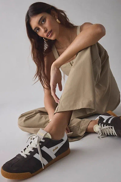 GOLA ELAN TRAINER SNEAKERS - MOCHA. WHITE.