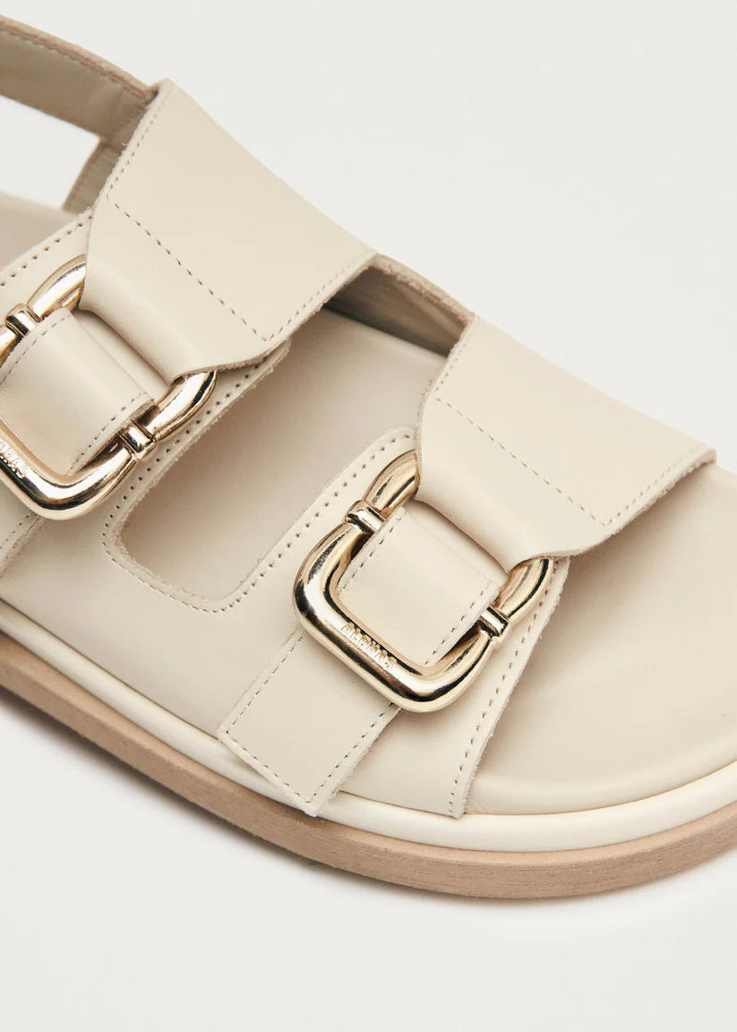 ALOHAS HARPER LEATHER SANDALS - IVORY