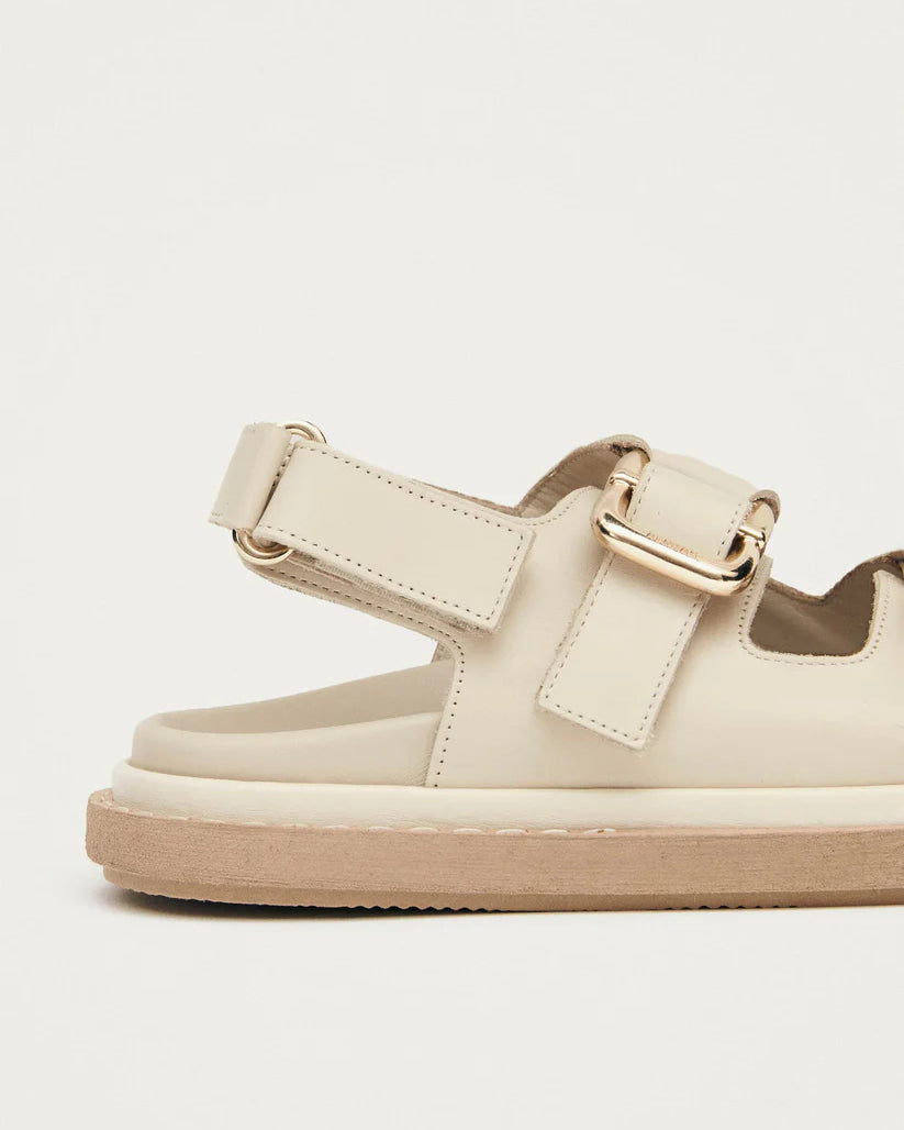 ALOHAS HARPER LEATHER SANDALS - IVORY