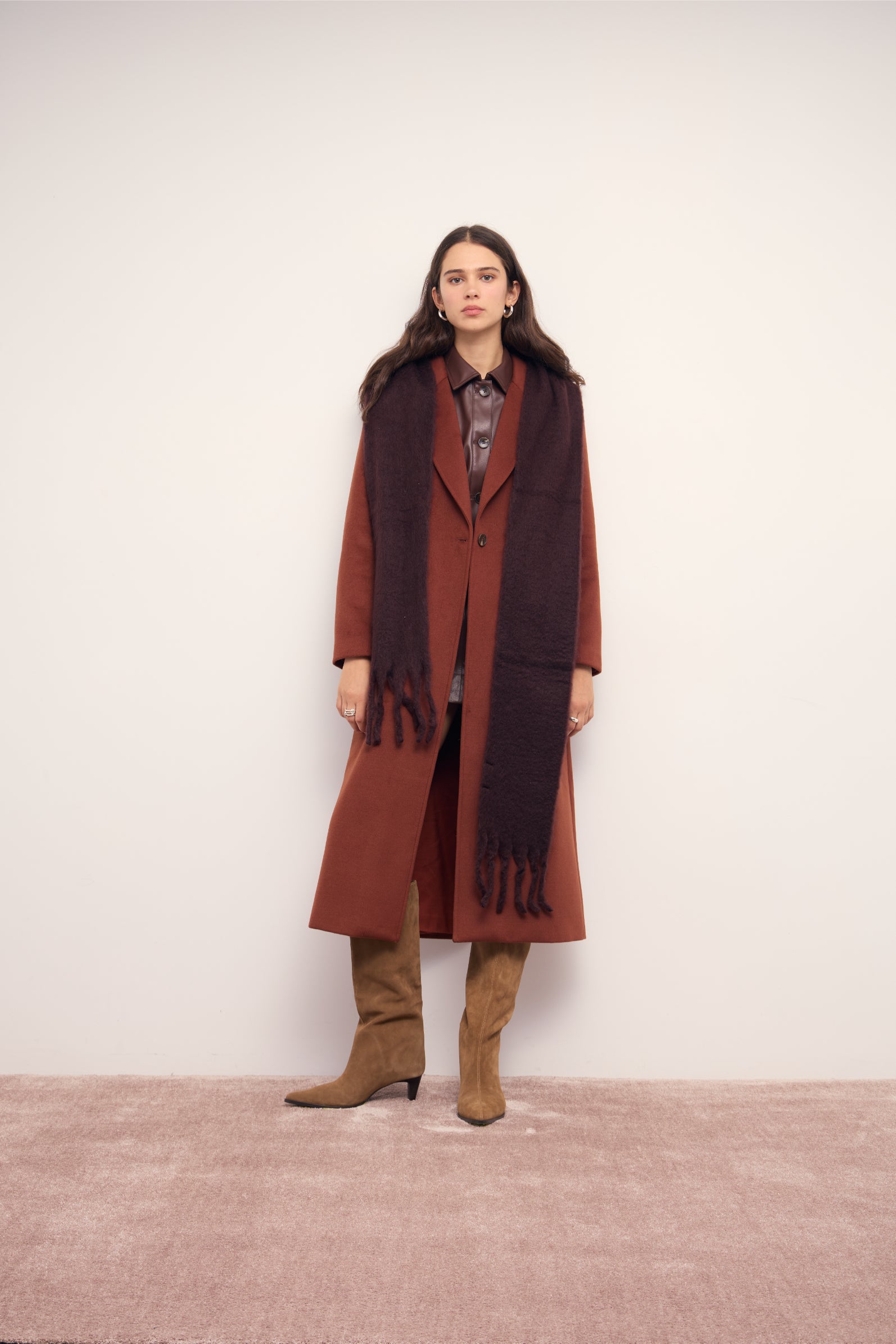 MP FRIDA LONG COAT - CHOCOLATE