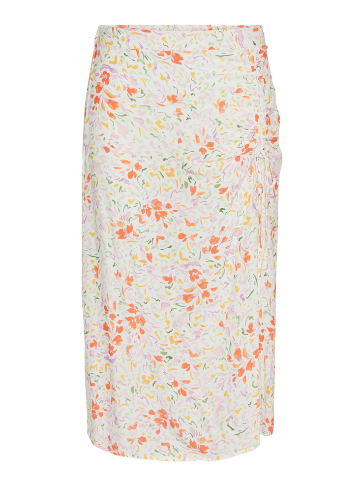 CARINE RUCHED SKIRT - CLOUD DANCER