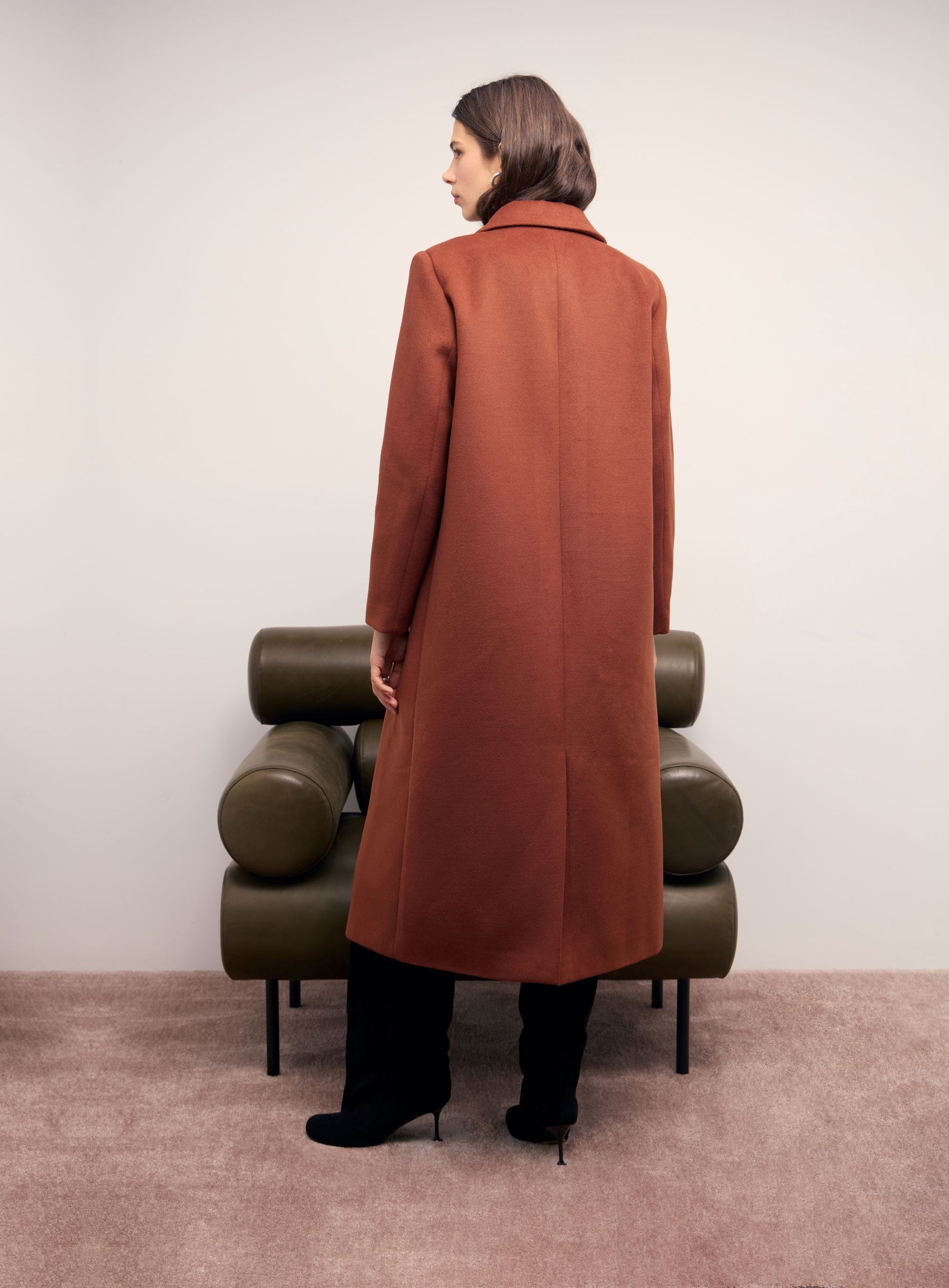 MP FRIDA LONG COAT - CHOCOLATE