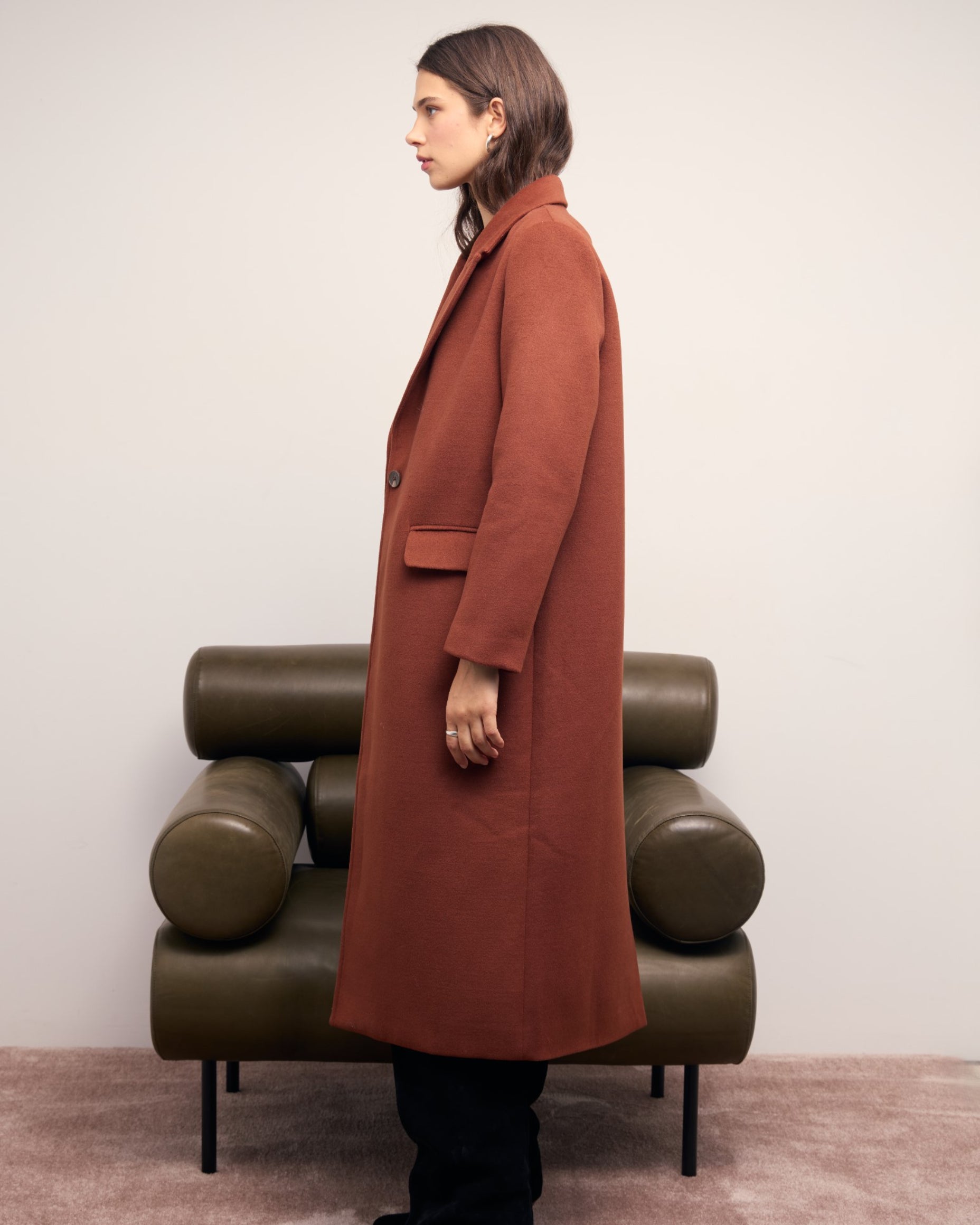 MP FRIDA LONG COAT - CHOCOLATE