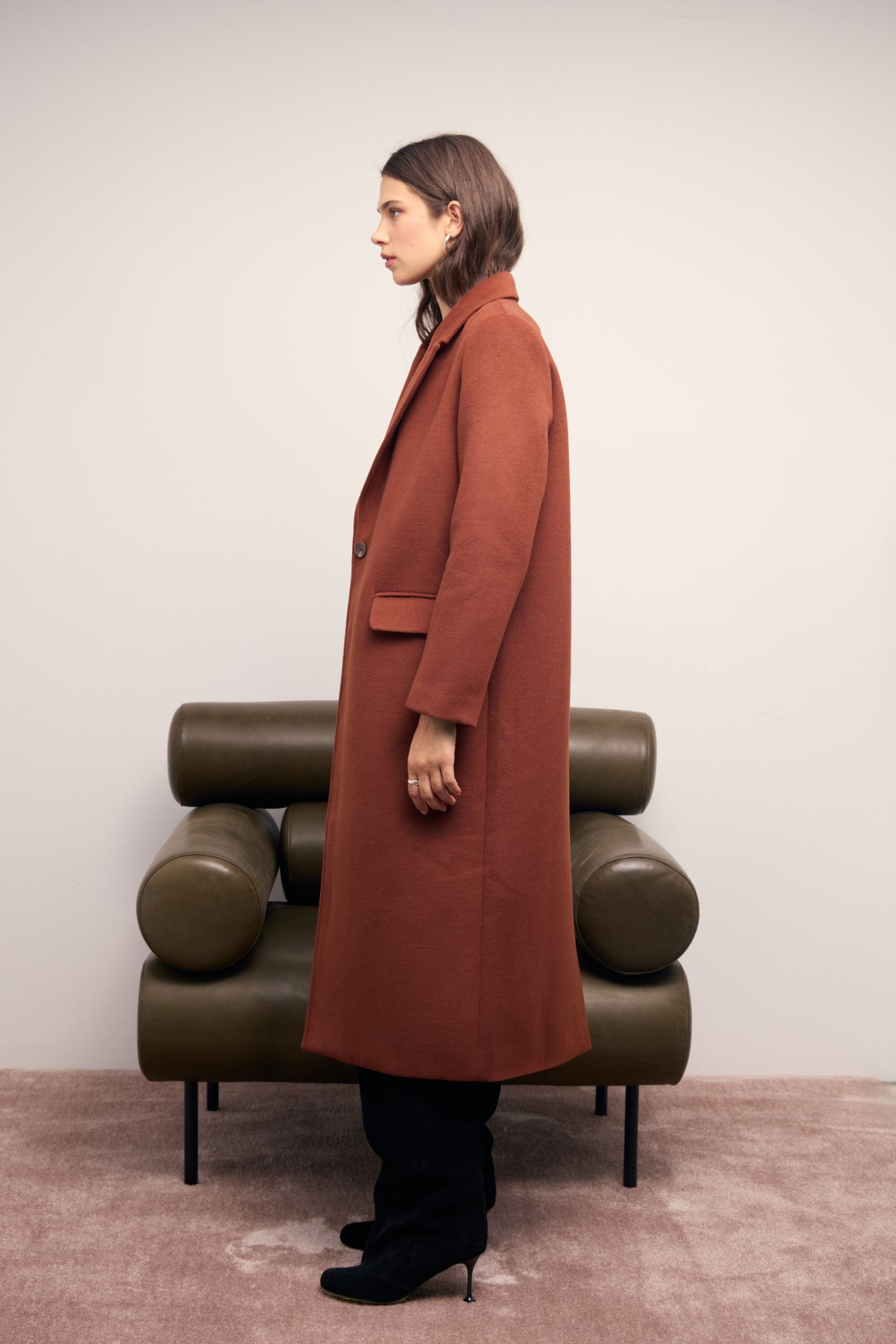 MP FRIDA LONG COAT - CHOCOLATE