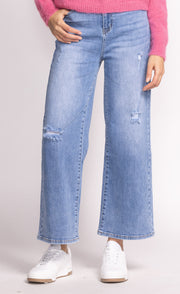 PINK MARTINI RORY DENIM PANTS - BLUE