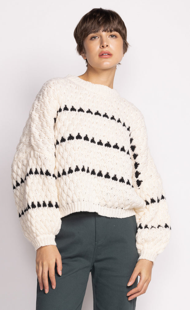 PINK MARTINI QUINN SWEATER - OFF WHITE