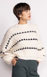 PINK MARTINI QUINN SWEATER - OFF WHITE