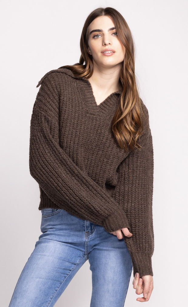 PINK MARTINI SLOANE SWEATER - BROWN