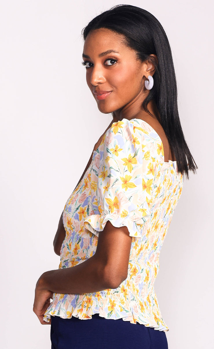 THE ZINNIA TOP - YELLOW