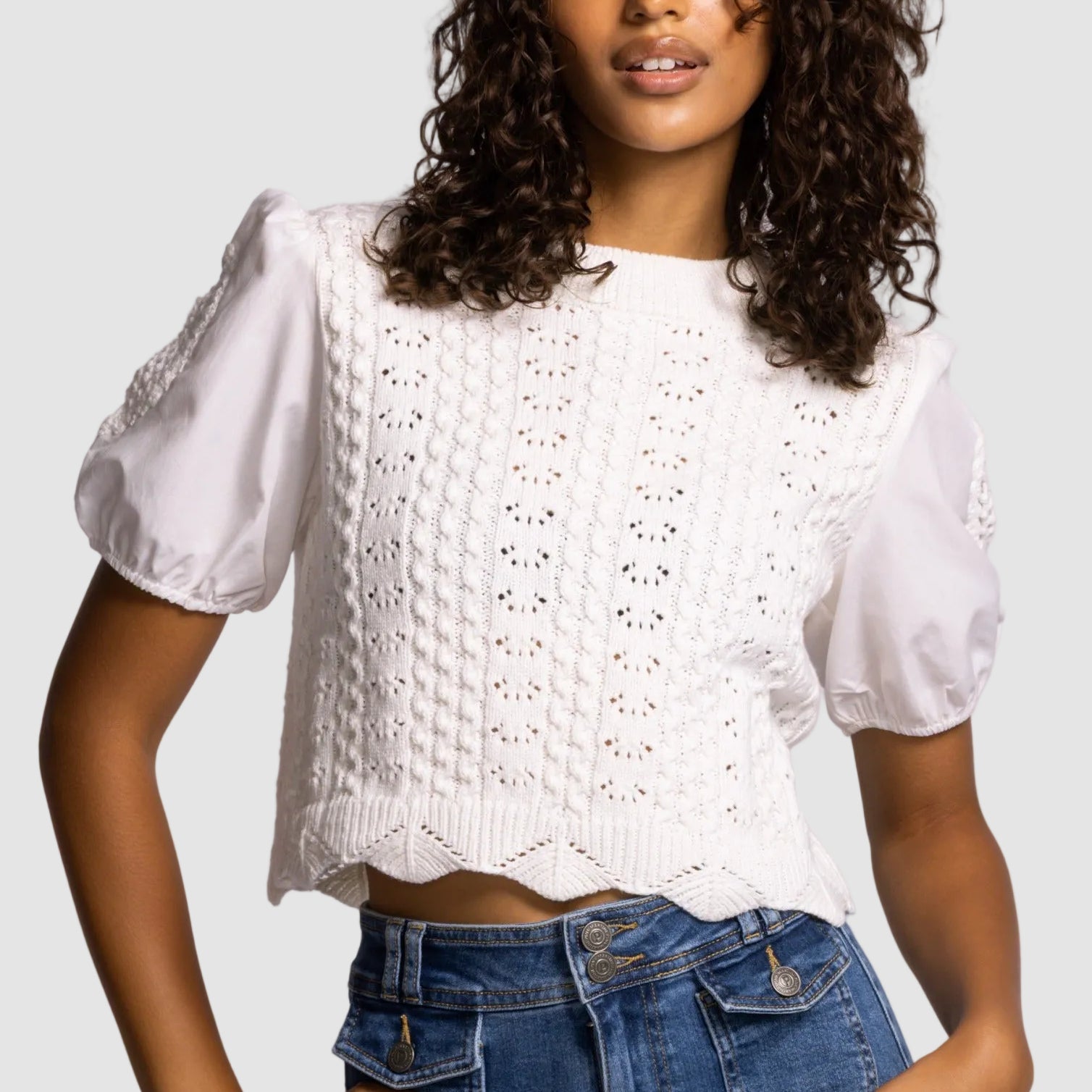 PINK MARTINI BLISS SWEATER - WHITE