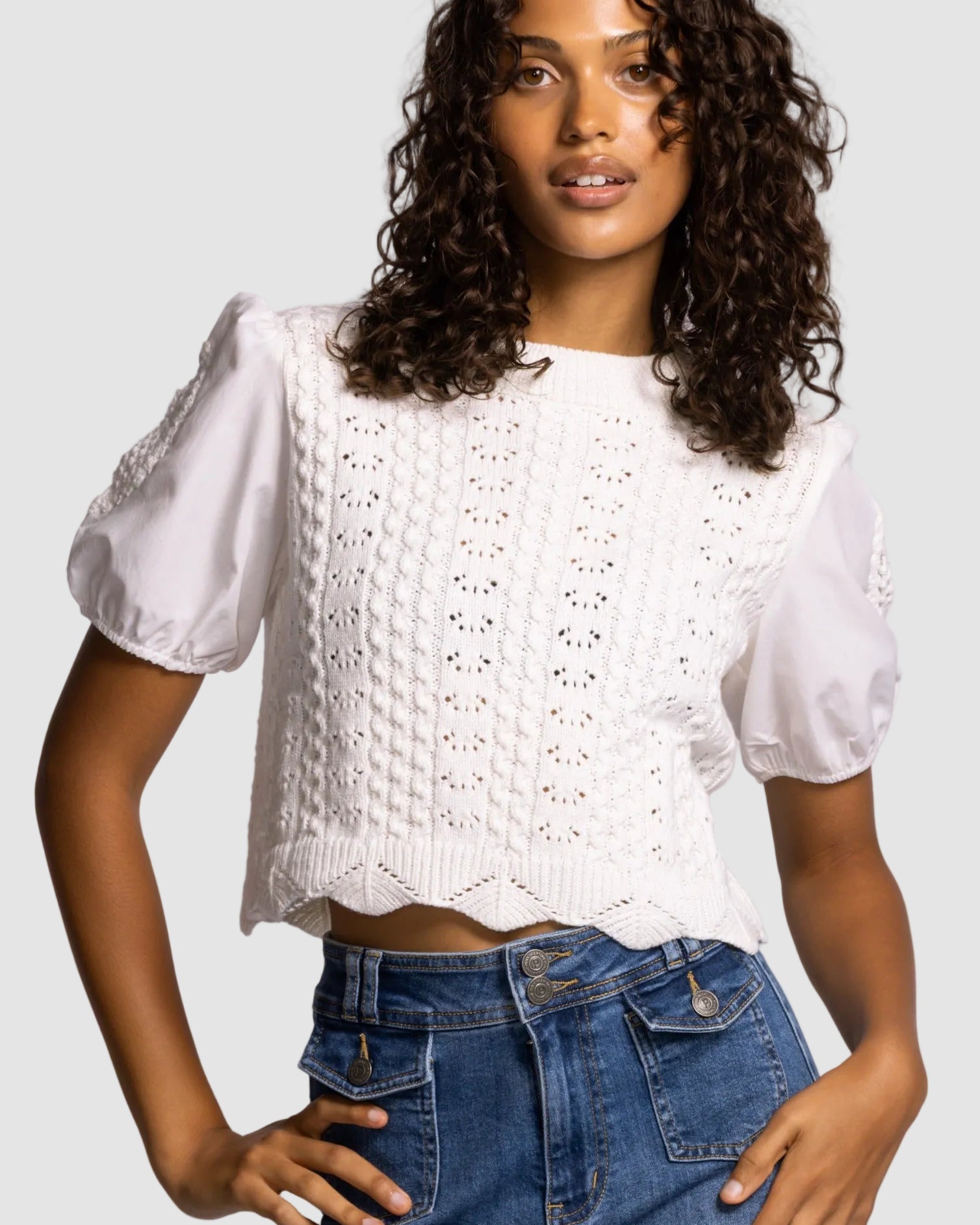 PINK MARTINI BLISS SWEATER - WHITE