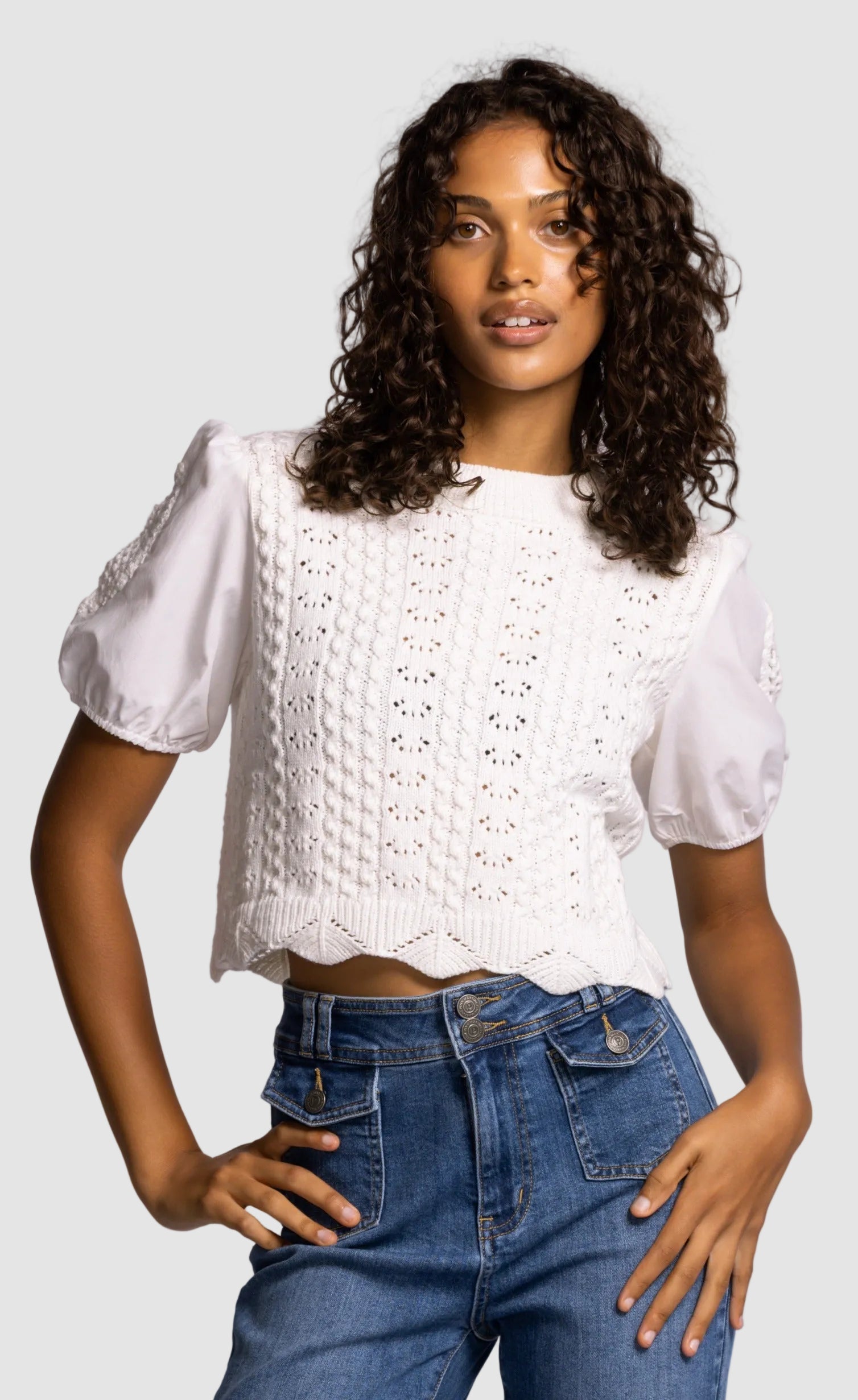 PINK MARTINI BLISS SWEATER - WHITE