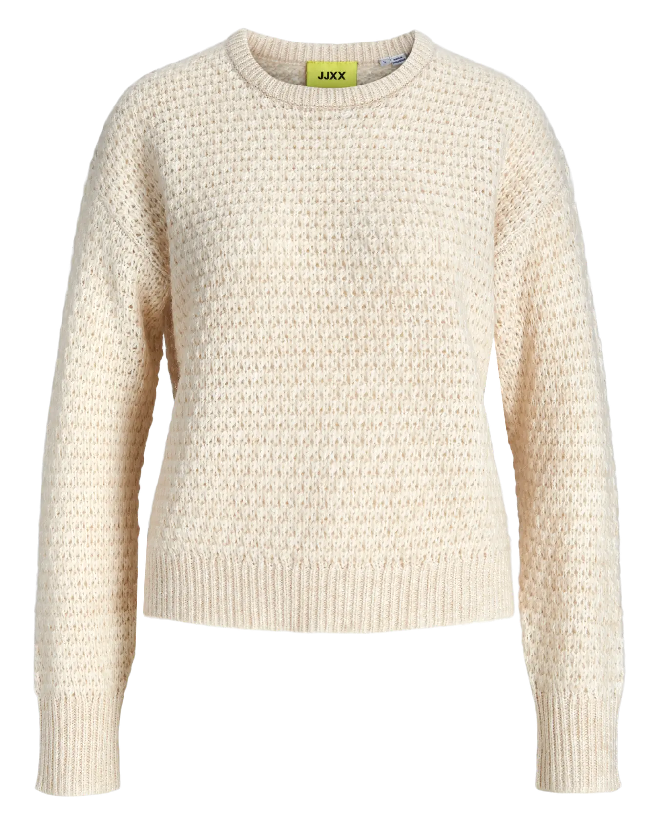 JJXX MILEY STRUCTURE KNIT CREW NECK - FOG