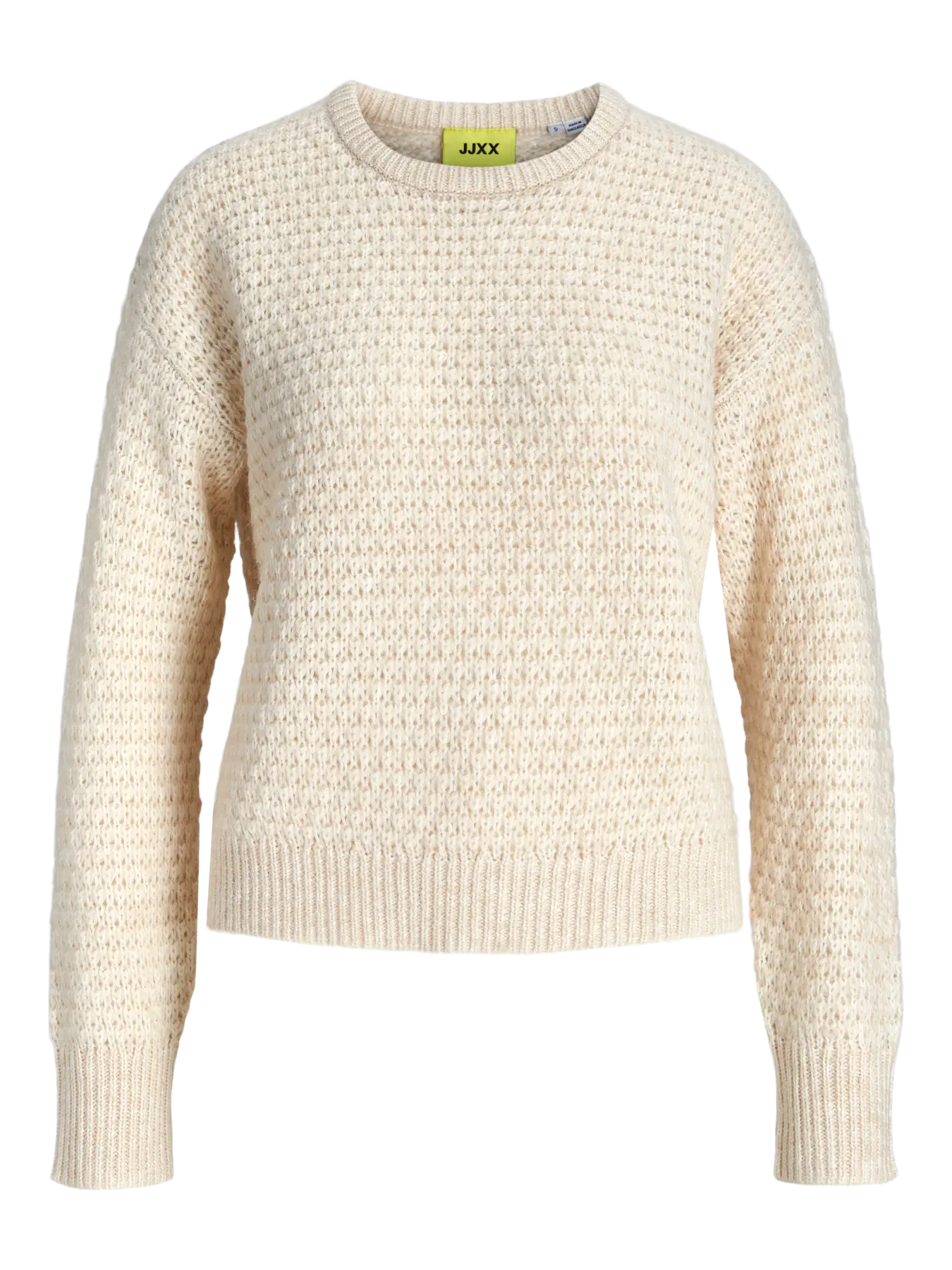 JJXX MILEY STRUCTURE KNIT CREW NECK - FOG