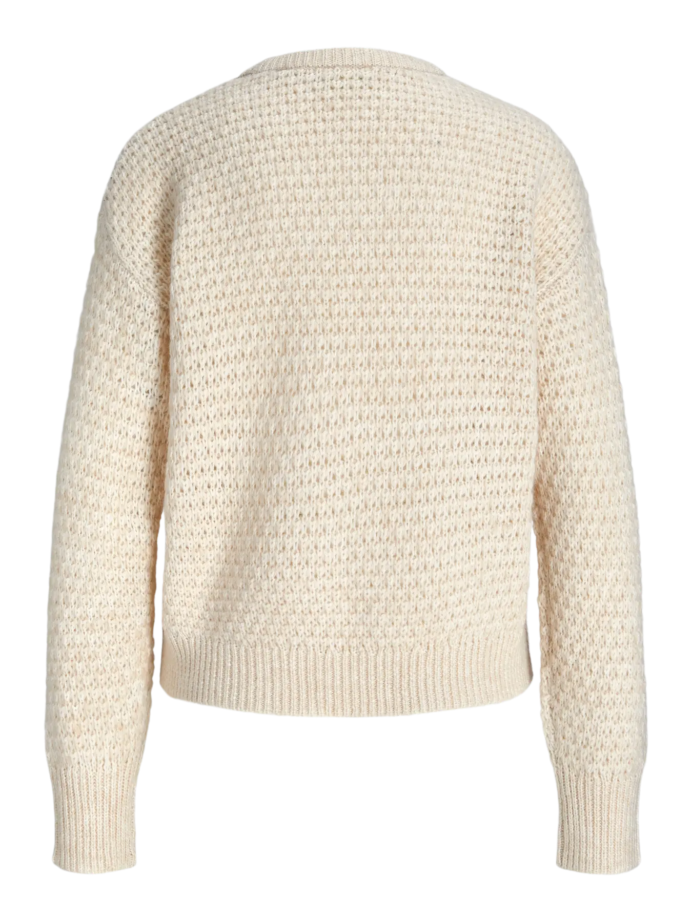 JJXX MILEY STRUCTURE KNIT CREW NECK - FOG