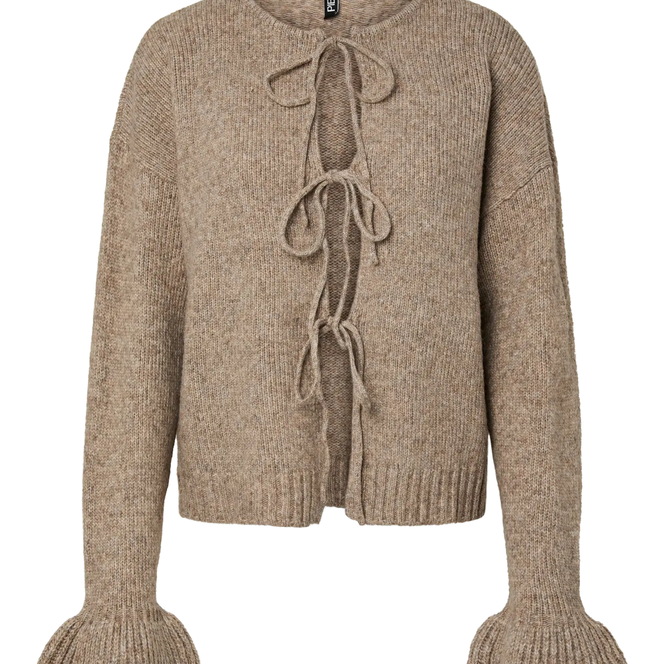 PIECES JIMMA TIE CARDIGAN - MOREL