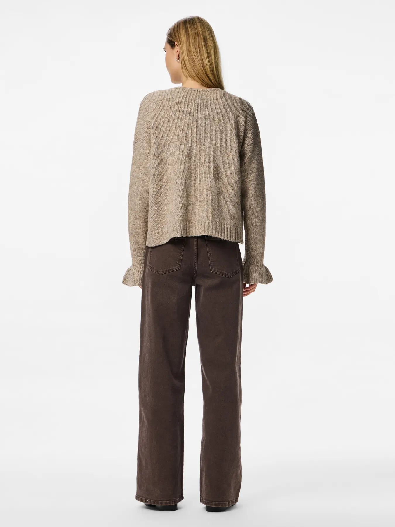 PIECES JIMMA TIE CARDIGAN - MOREL