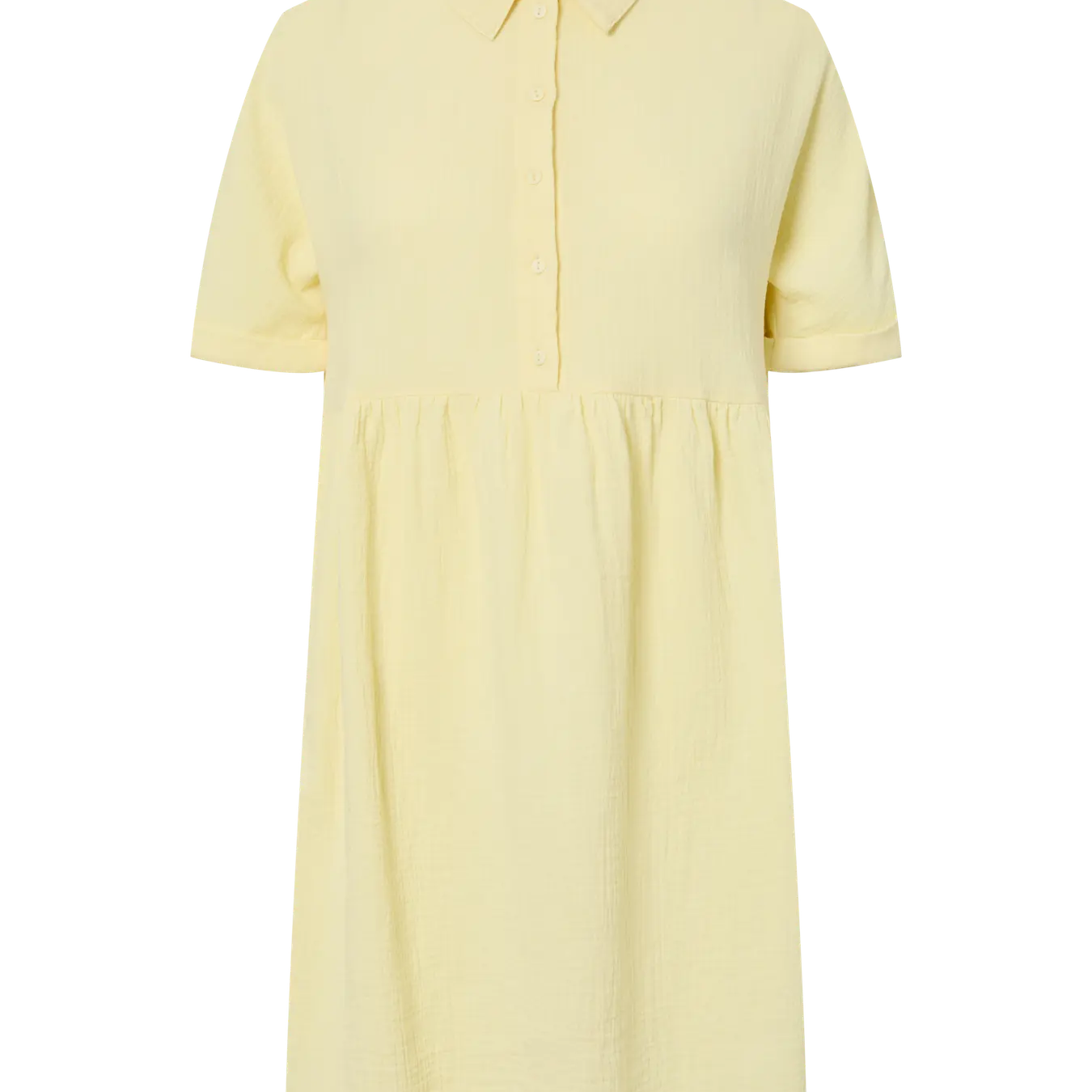 PIECES ASTINA WOVEN SHIRT DRESS - FRENCH VANILLA