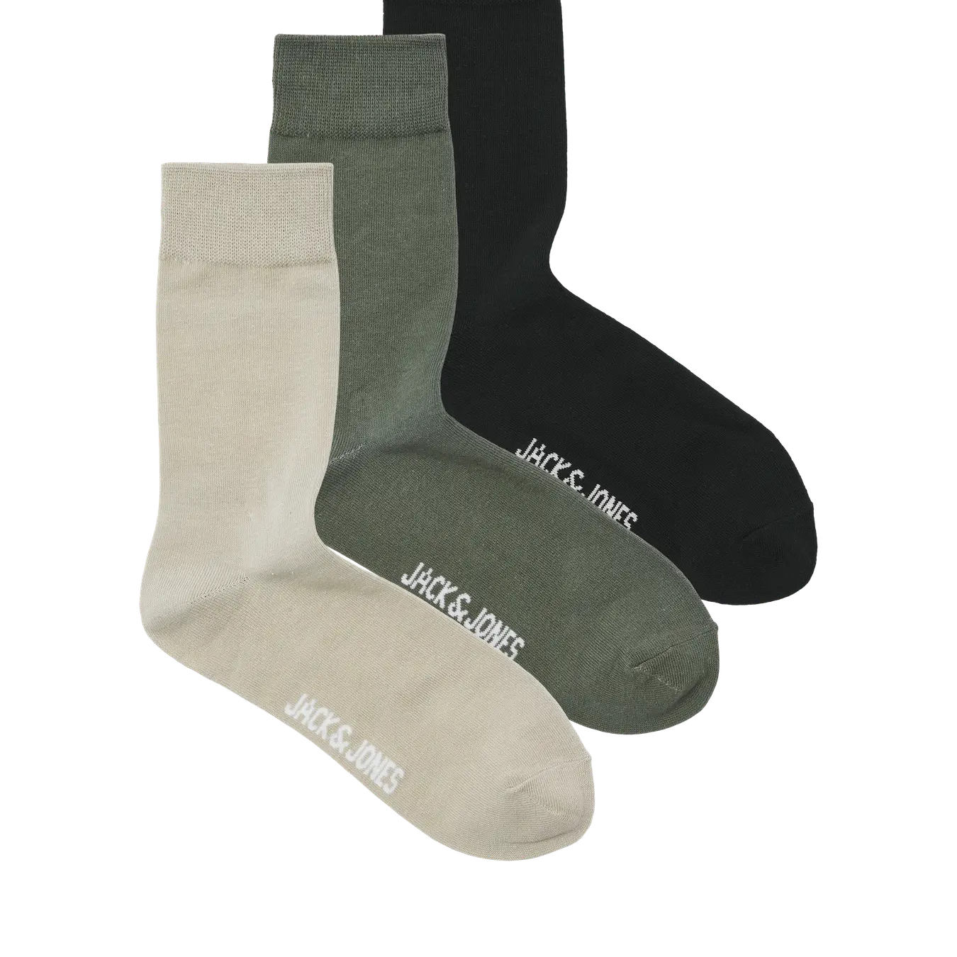 JJ MAC 3PK SOLID SOCKS - OLIVE/MOON/NIGHT SKY