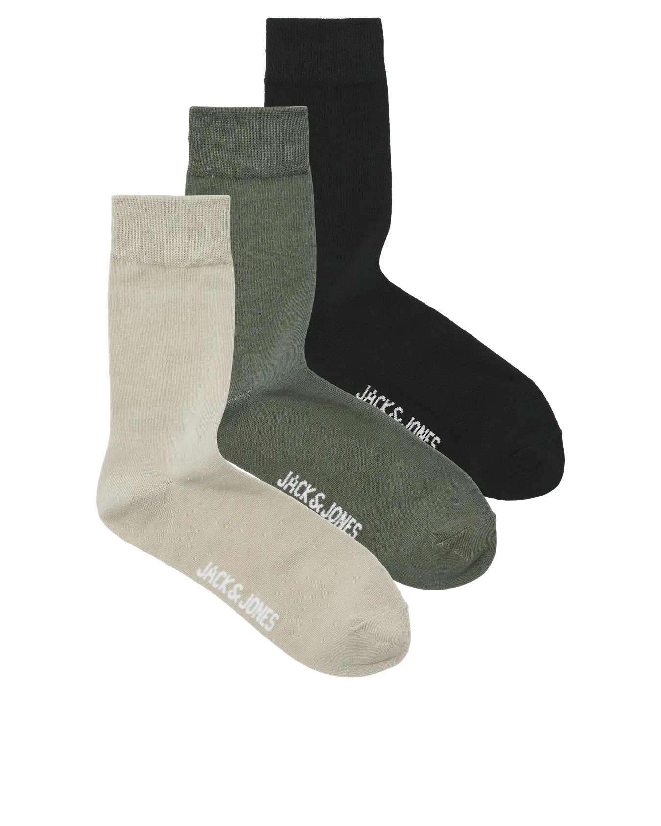 JJ MAC 3PK SOLID SOCKS - OLIVE/MOON/NIGHT SKY