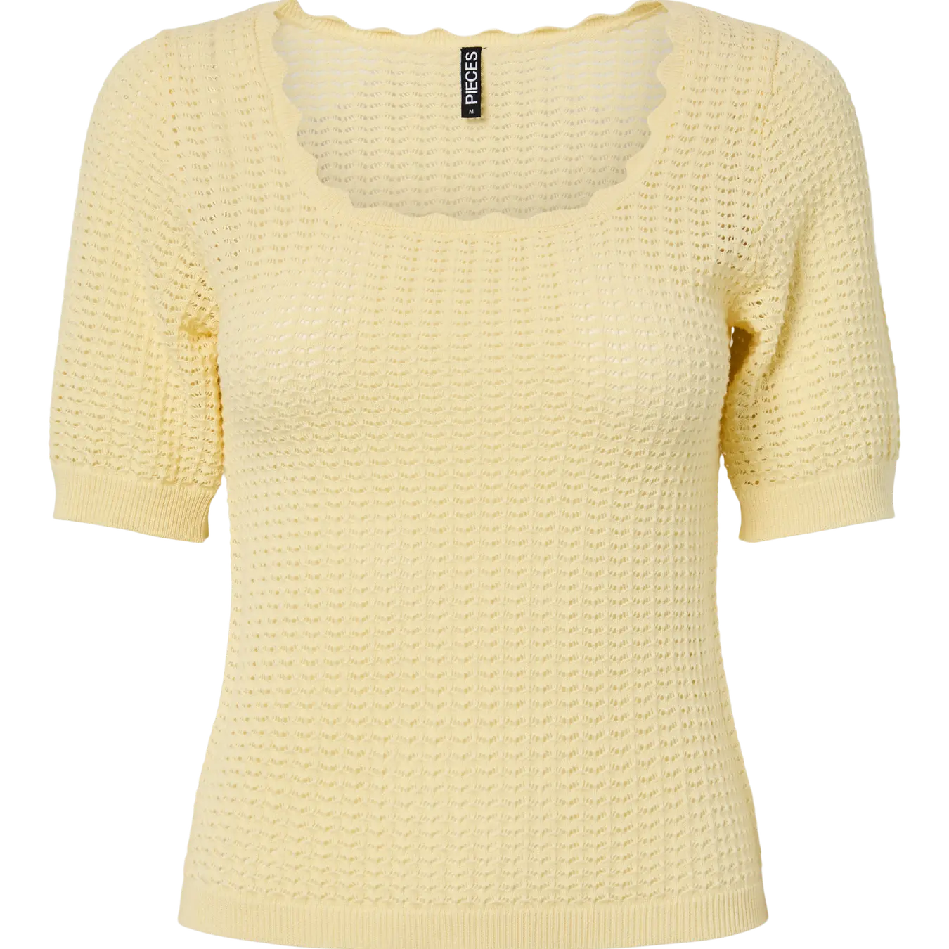 PIECES SCOUT KNIT TEE - FRENCH VANILLA
