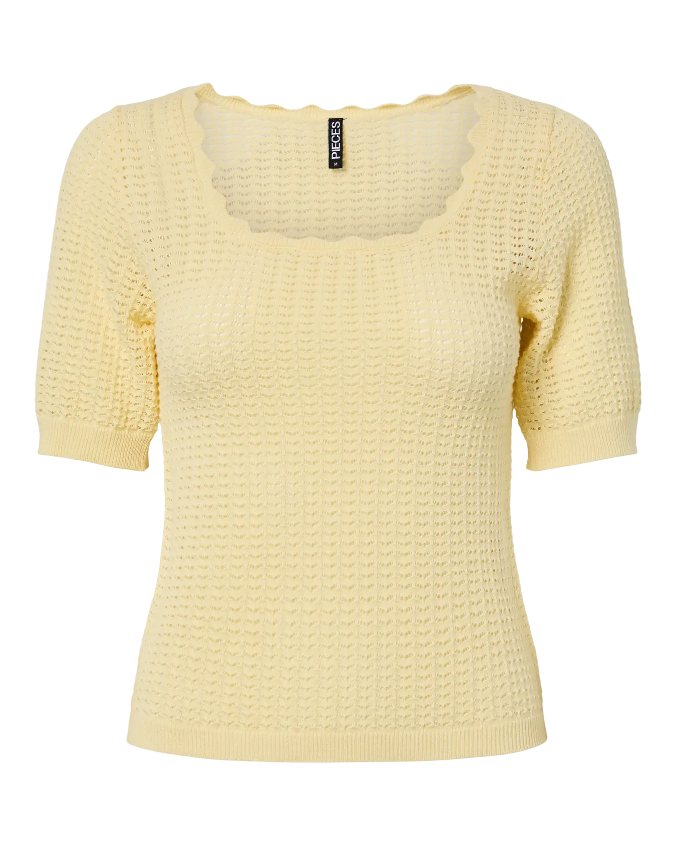 PIECES SCOUT KNIT TEE - FRENCH VANILLA
