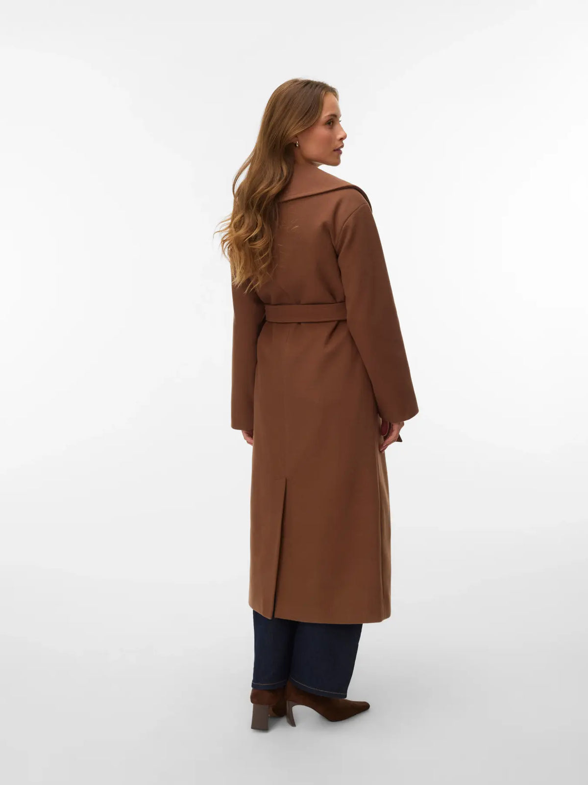 VM ANNIE XTRA LONG COAT - COCOA BROWN