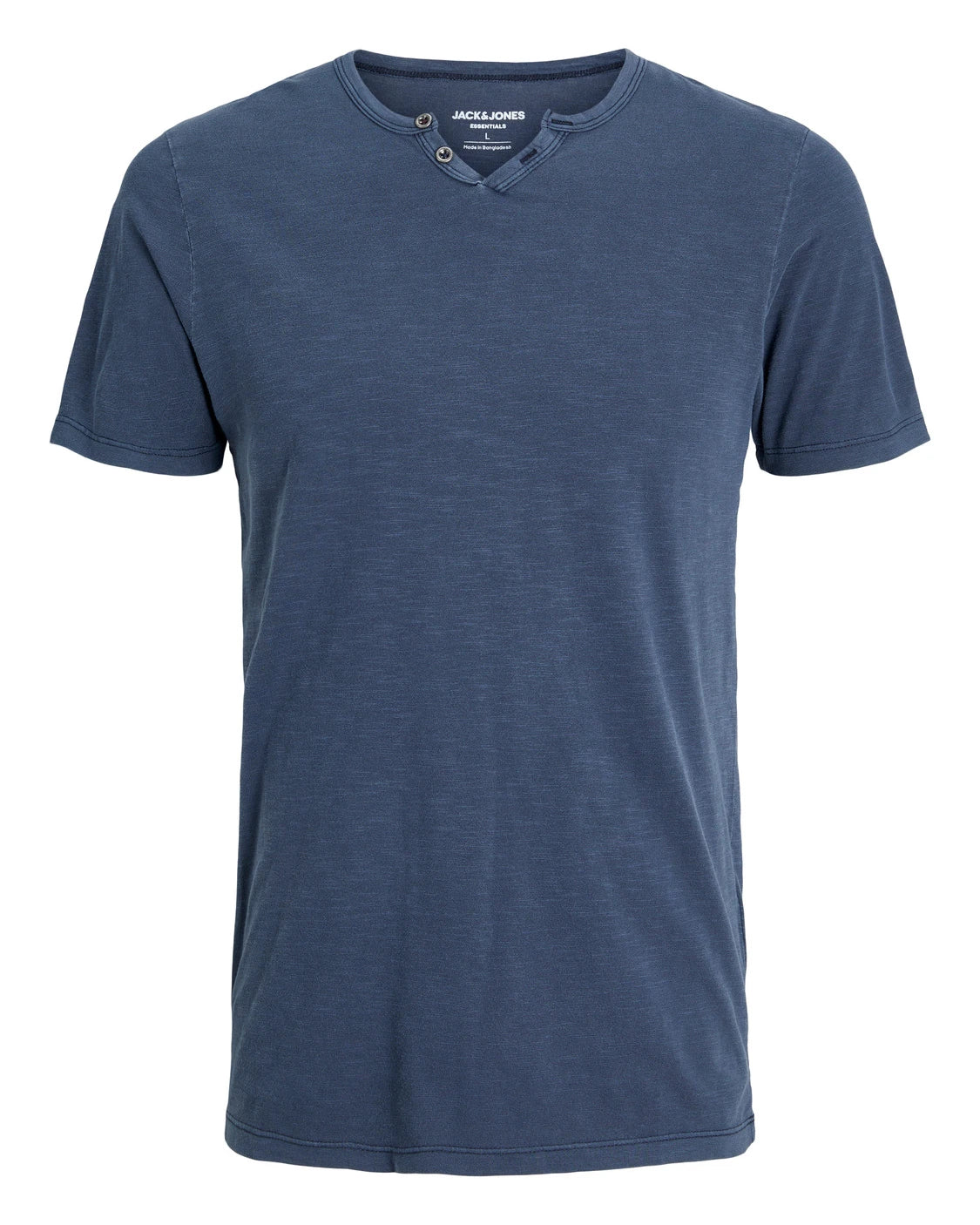 SPLIT NECK TEE - NAVY