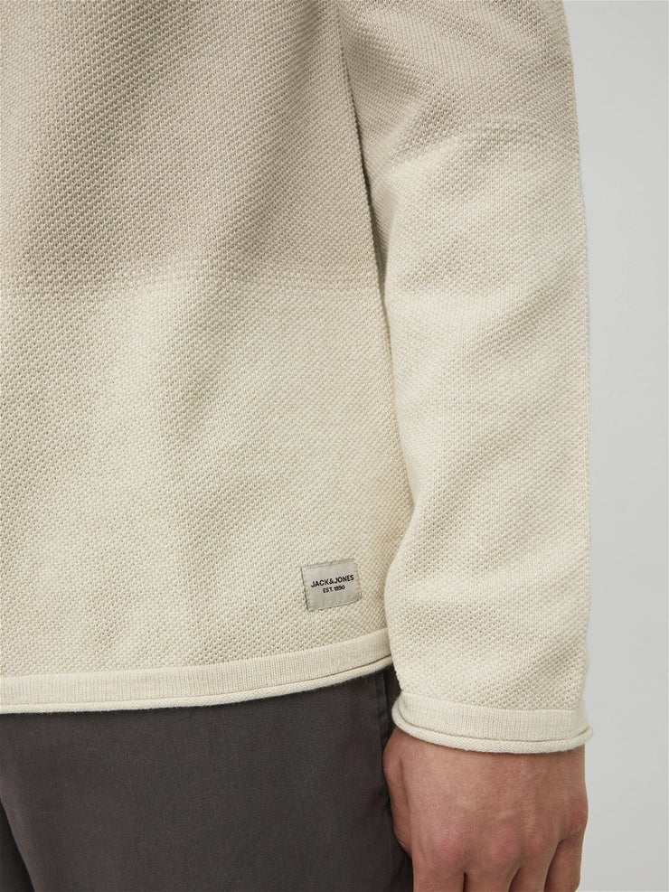 HILL KNIT CREW NECK PULLOVER - OATMEAL