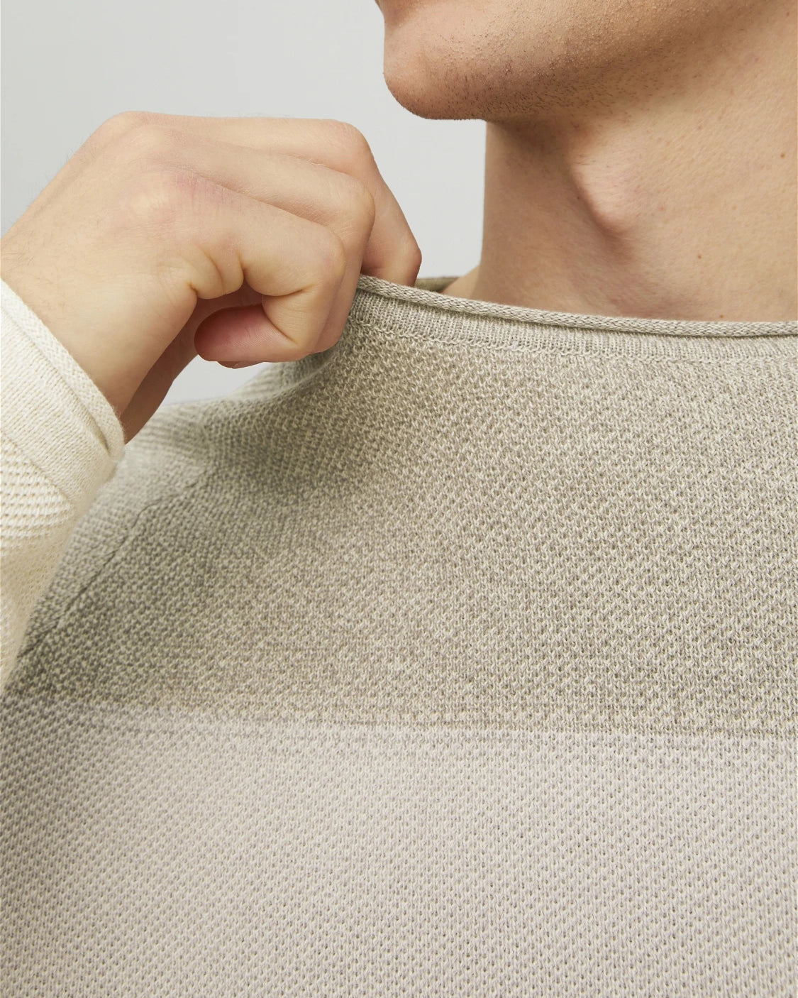 HILL KNIT CREW NECK PULLOVER - OATMEAL