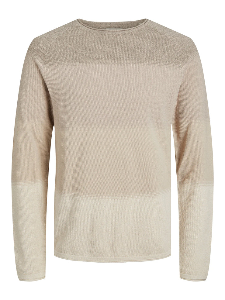 HILL KNIT CREW NECK PULLOVER - OATMEAL