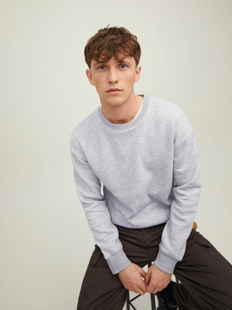 STAR BASIC SWEATSHIRT - LIGHT GREY MELANGE