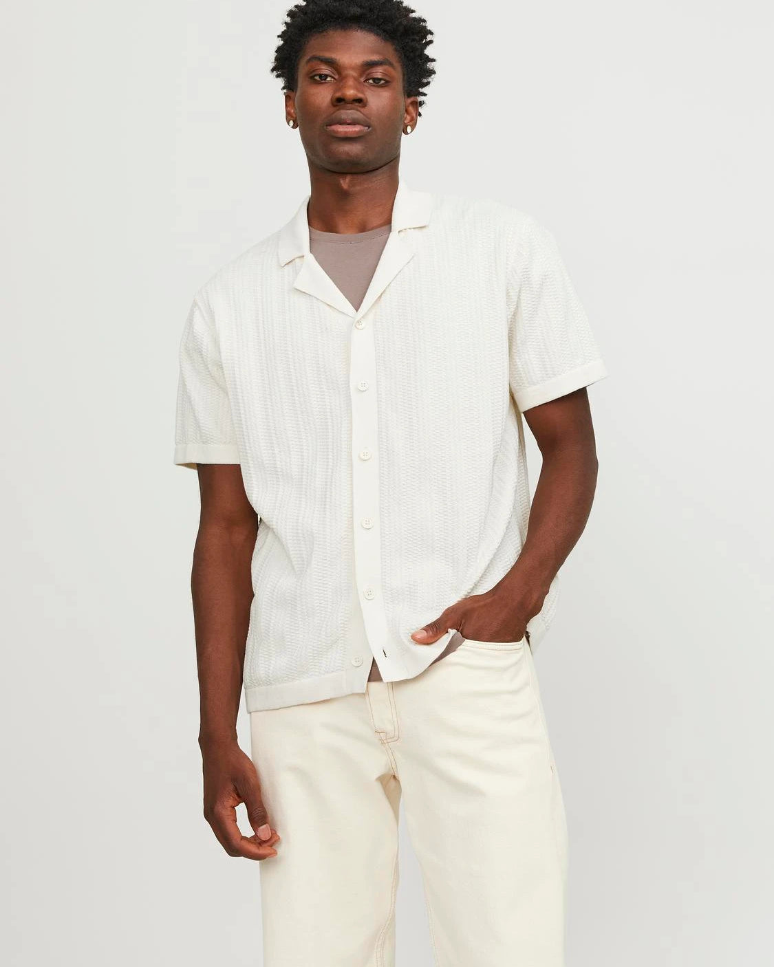 VALENCIA STRUCTURE KNIT POLO - SEA SALT