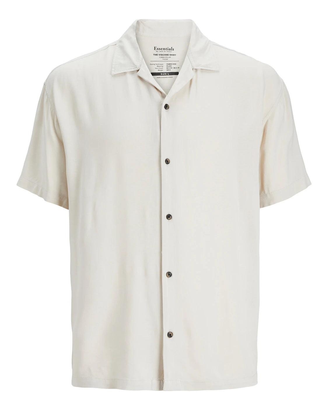 JEFF SOLID RESORT SHIRT - MOONBEAM