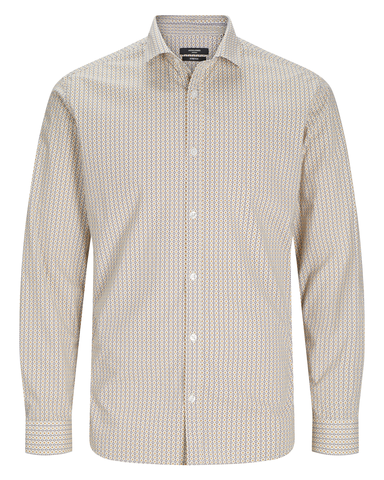 BLACKPOOL PRINTED DRESS SHIRT - MINERAL YELLOW