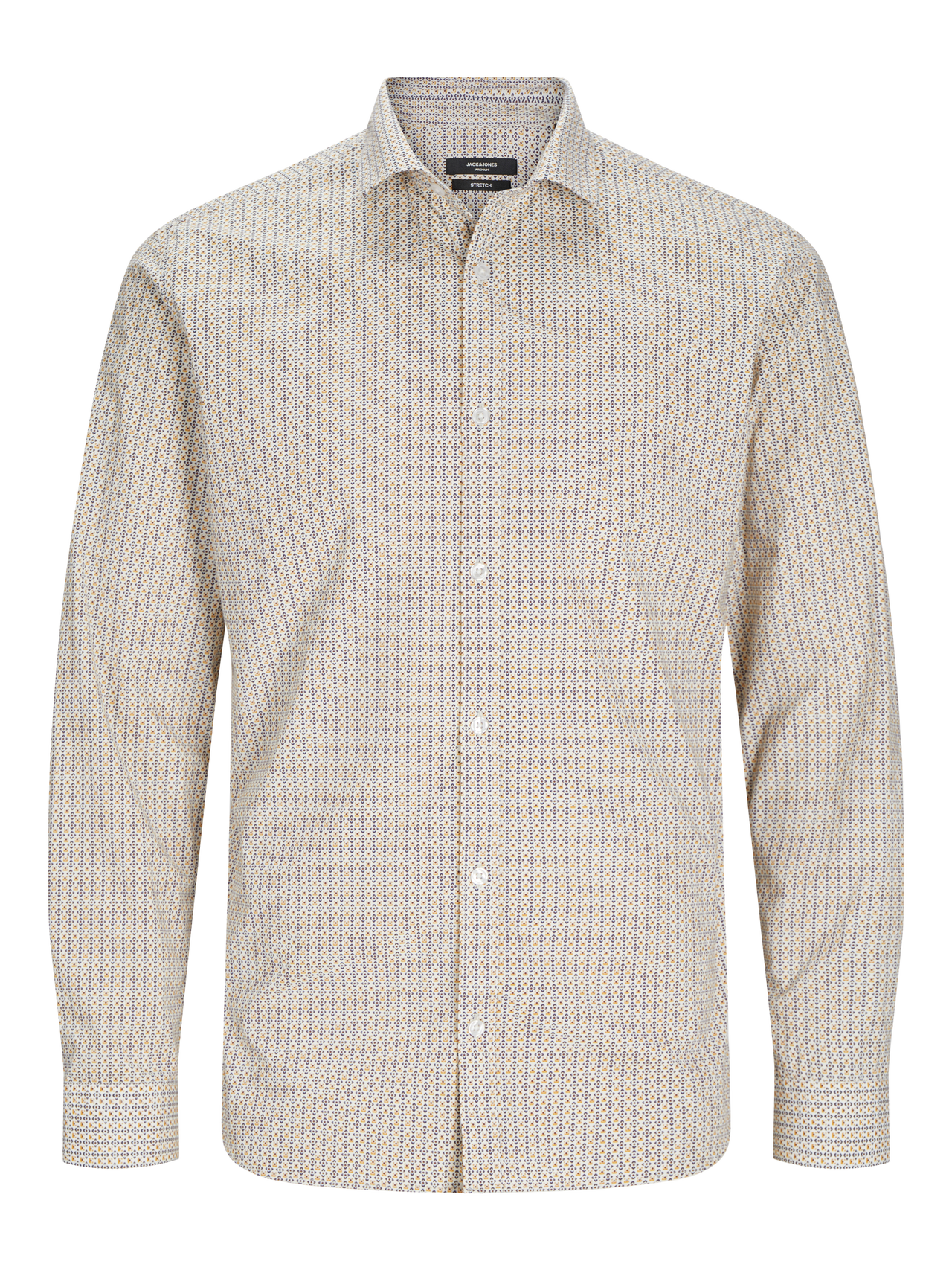 BLACKPOOL PRINTED DRESS SHIRT - MINERAL YELLOW