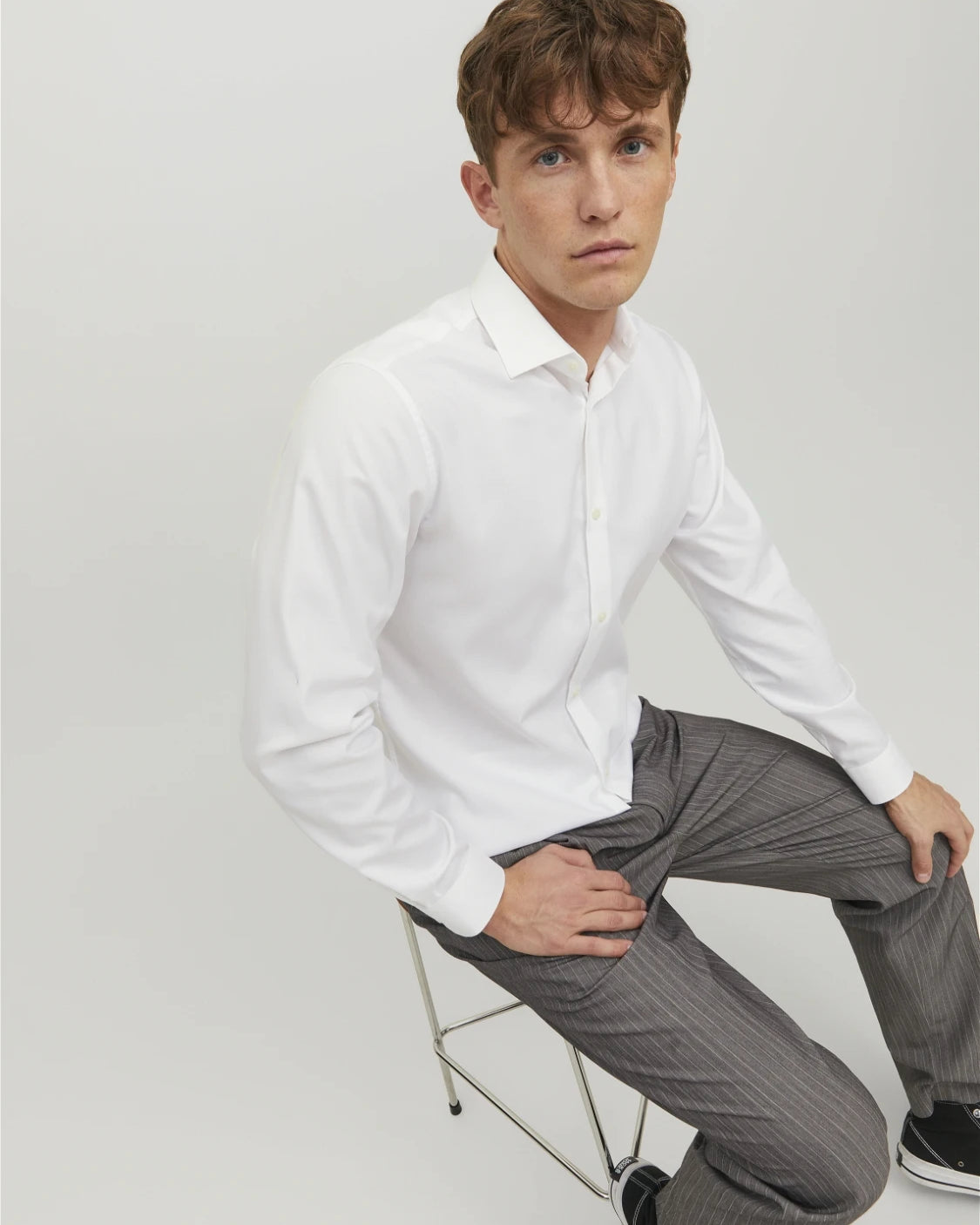 PARKER LS DRESS SHIRT - WHITE