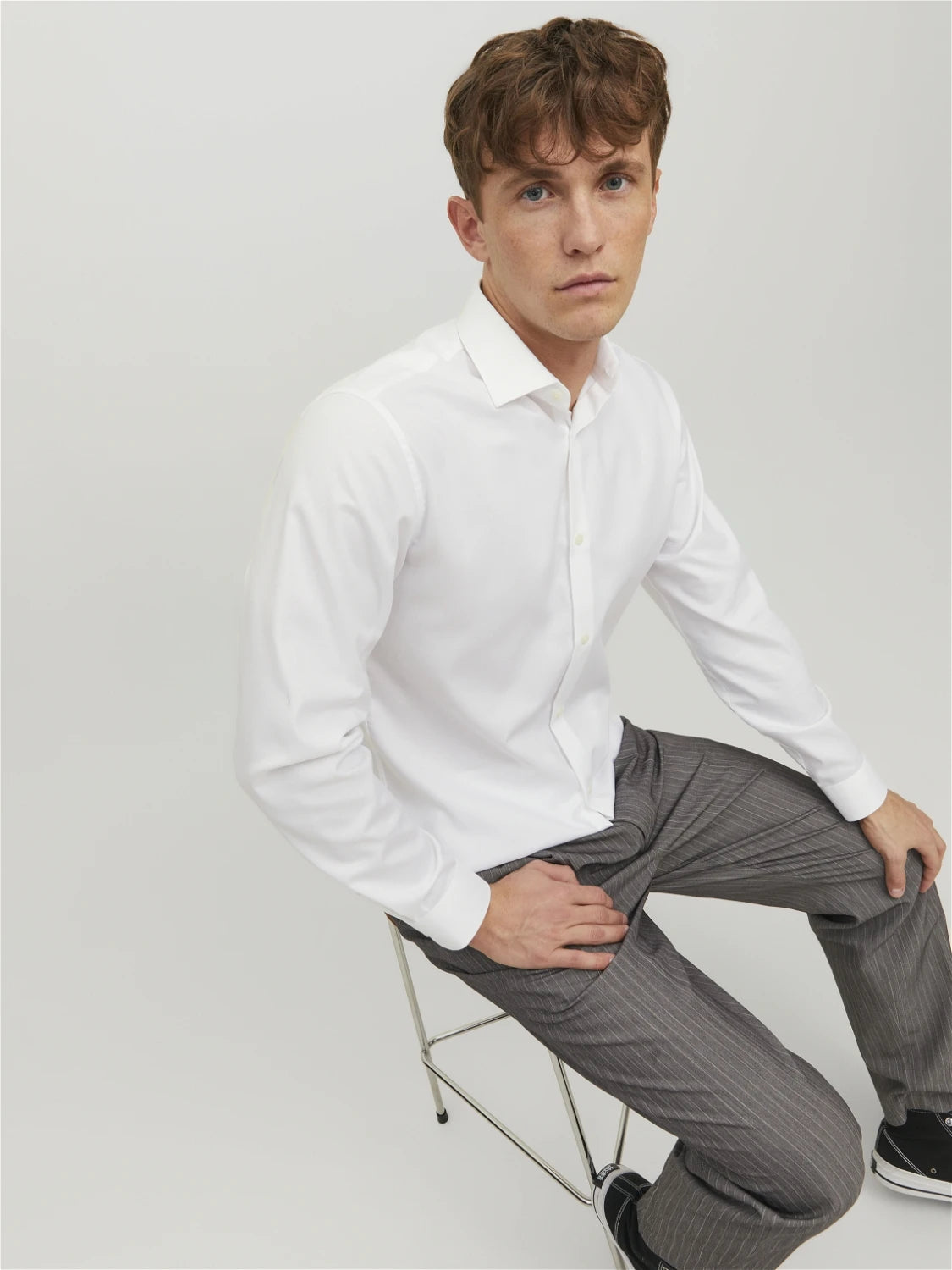 PARKER LS DRESS SHIRT - WHITE