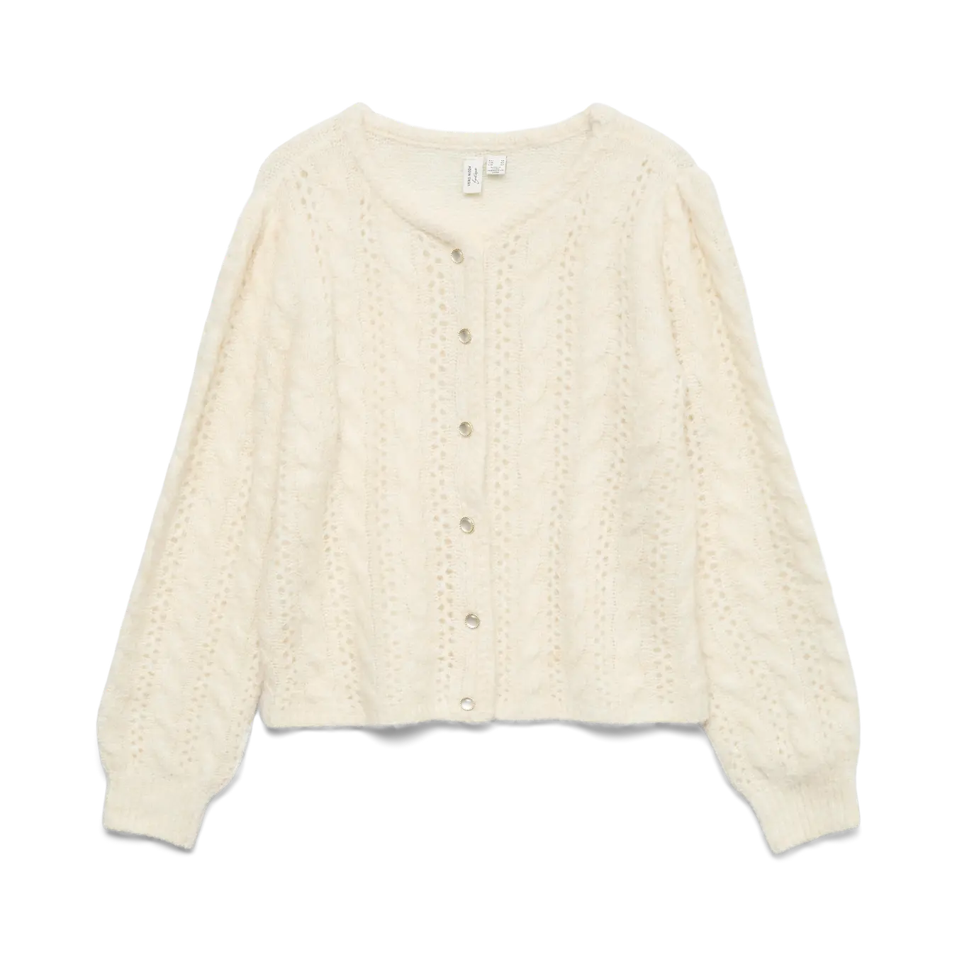 VM GABRIELLE O NECK CARDIGAN - BIRCH