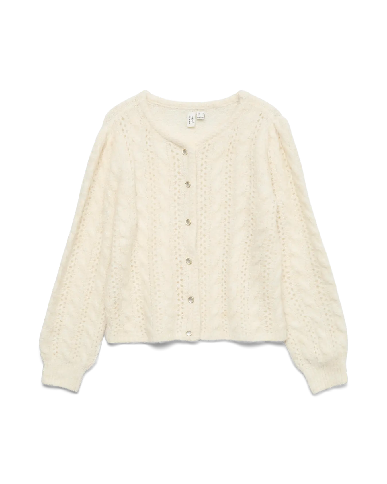 VM GABRIELLE O NECK CARDIGAN - BIRCH