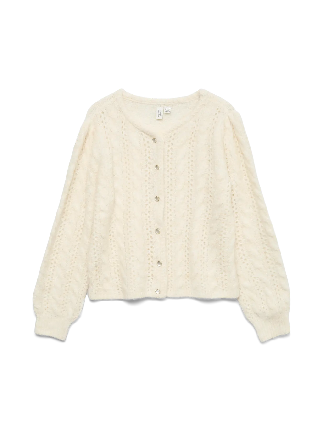 VM GABRIELLE O NECK CARDIGAN - BIRCH