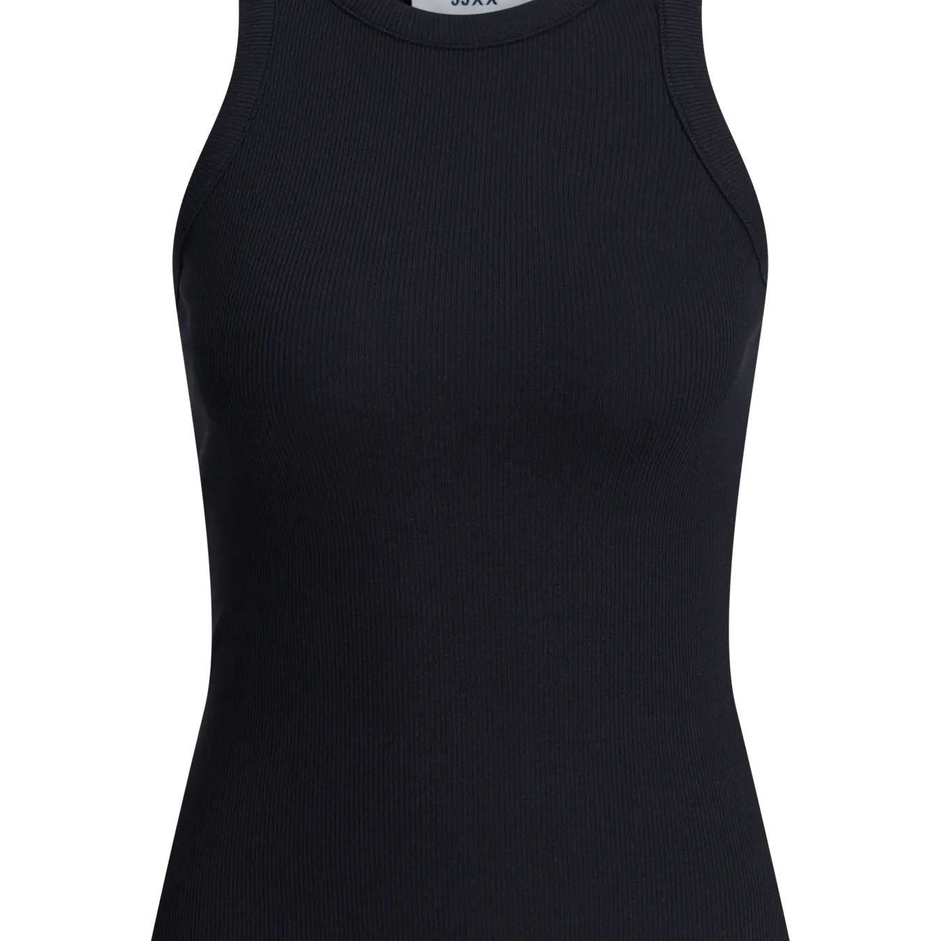 JJXX FOREST RIBBED HIGH NECK TANK - BLACK