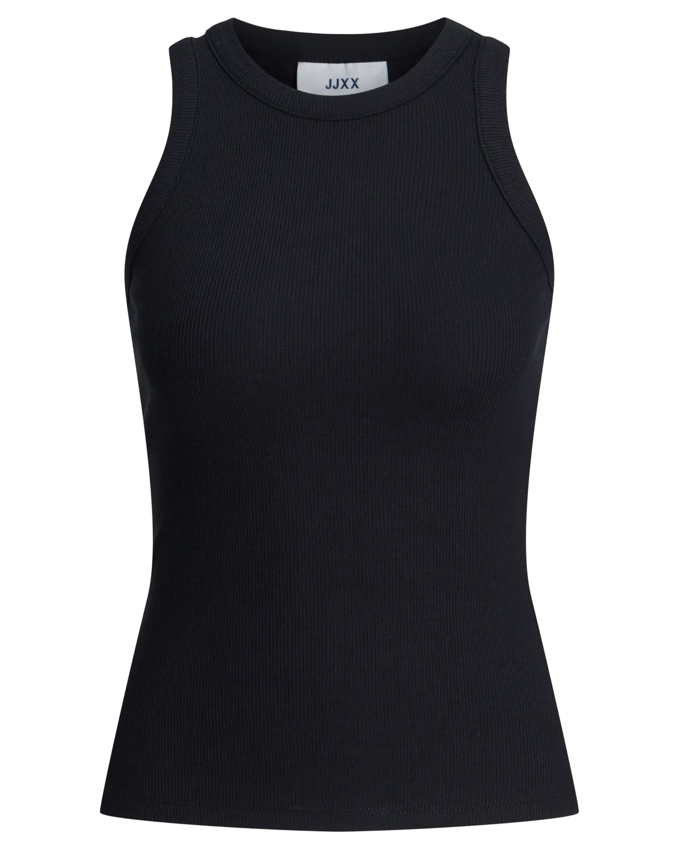 JJXX FOREST RIBBED HIGH NECK TANK - BLACK
