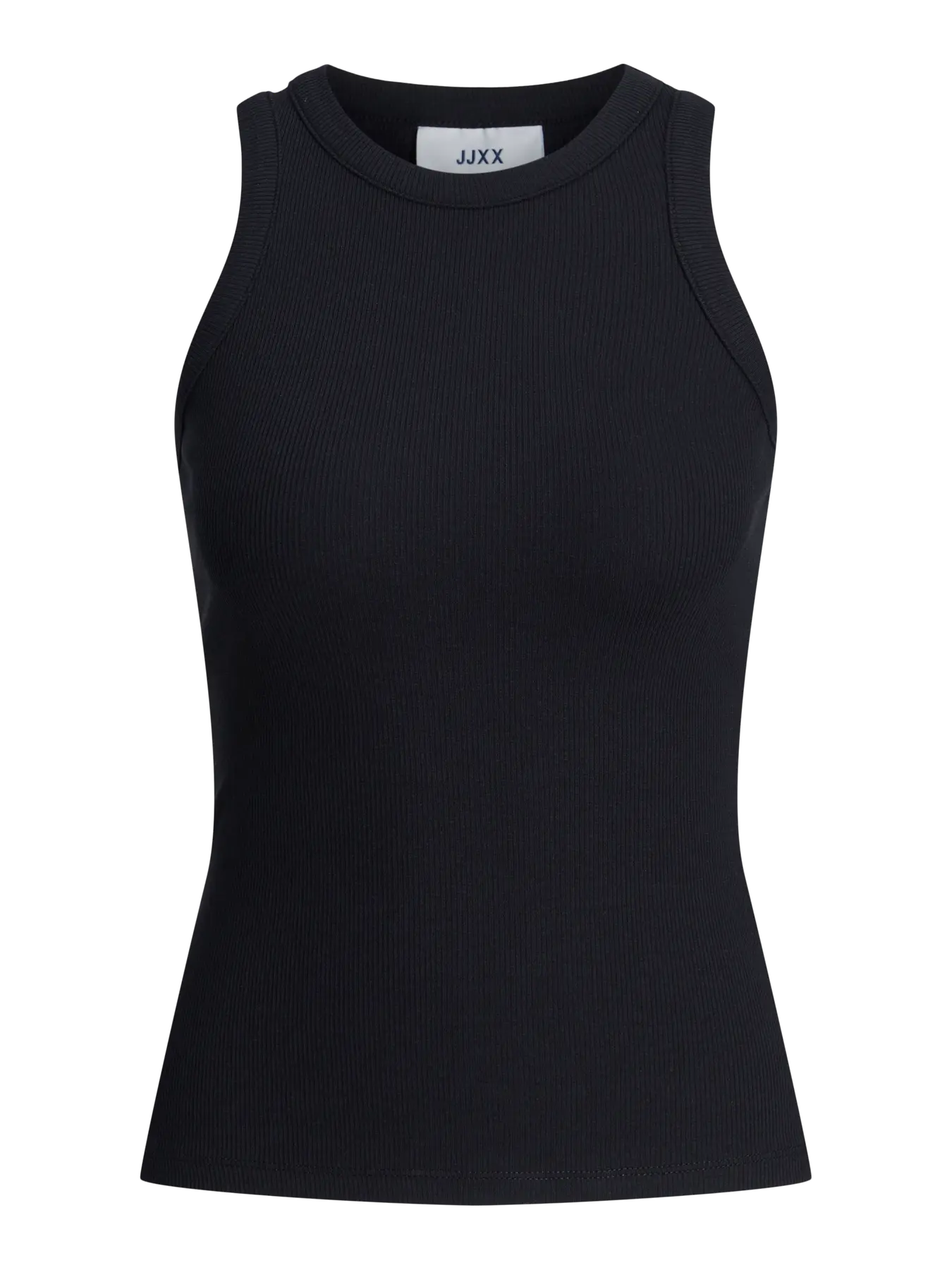 JJXX FOREST RIBBED HIGH NECK TANK - BLACK
